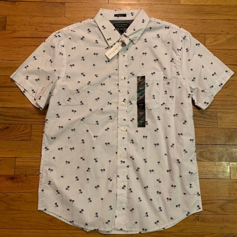 Banana Republic palm tree button shirt (new with tags)